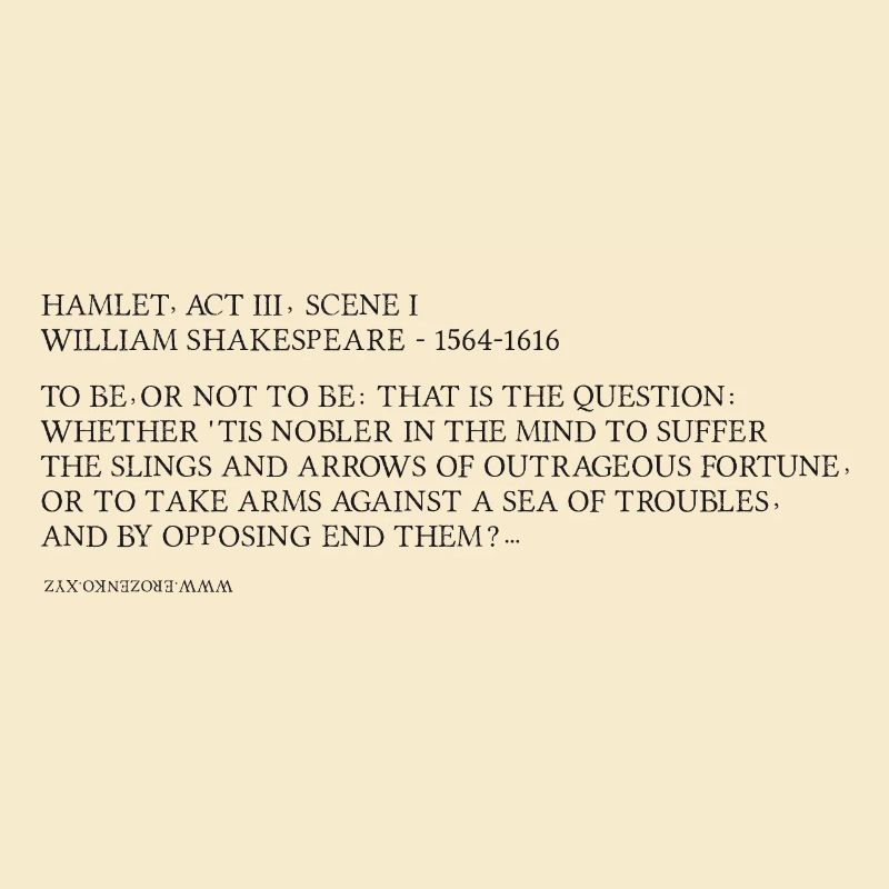 SEIN ODER NICHT SEIN