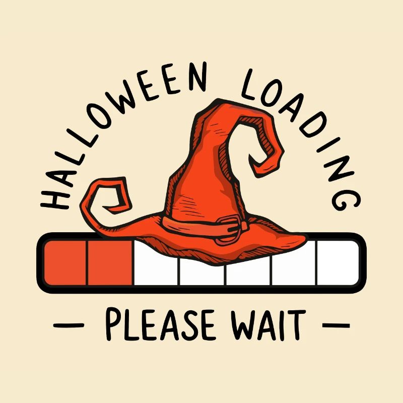 Hexenhut Spruch Halloween Loading Please Wait