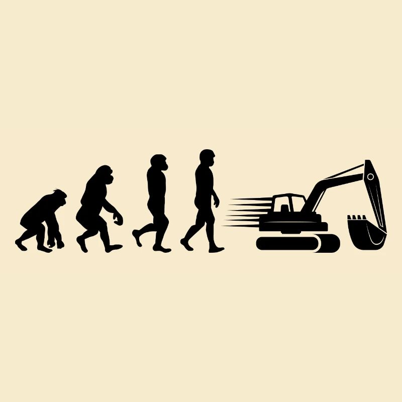 Excavator Backhoe Operator Evolution Funny