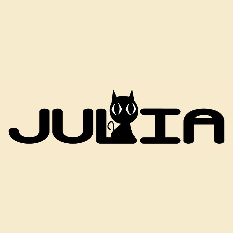 Julia avec un chat noir