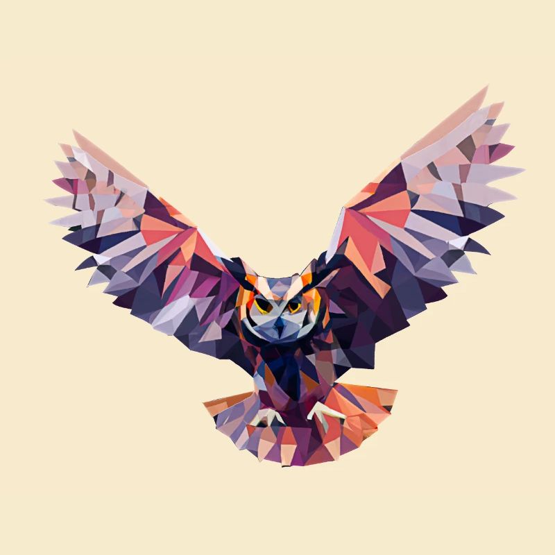 GEOMETRISCHE EULE, ABSTRAKTE EULENKUNST