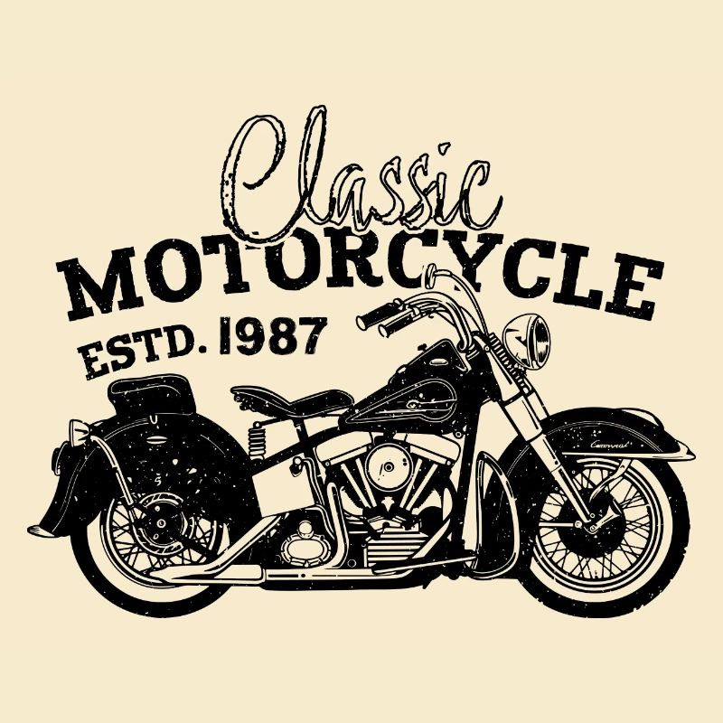 Retro 1987 Motorcycle Biker Motorcycle Birthday 1987