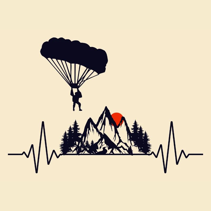 Skydiving Parachute Skydive Parachuting Heartbeat