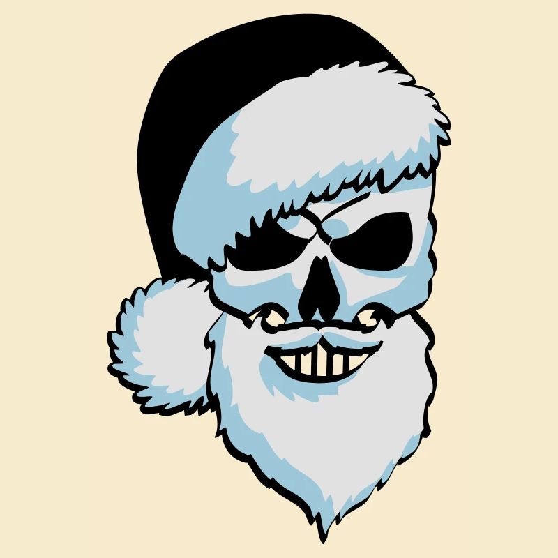 Totenschädel Weihnachtsmann