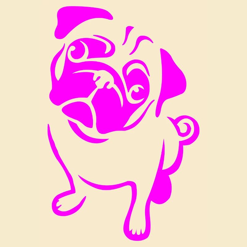 Pug in pink