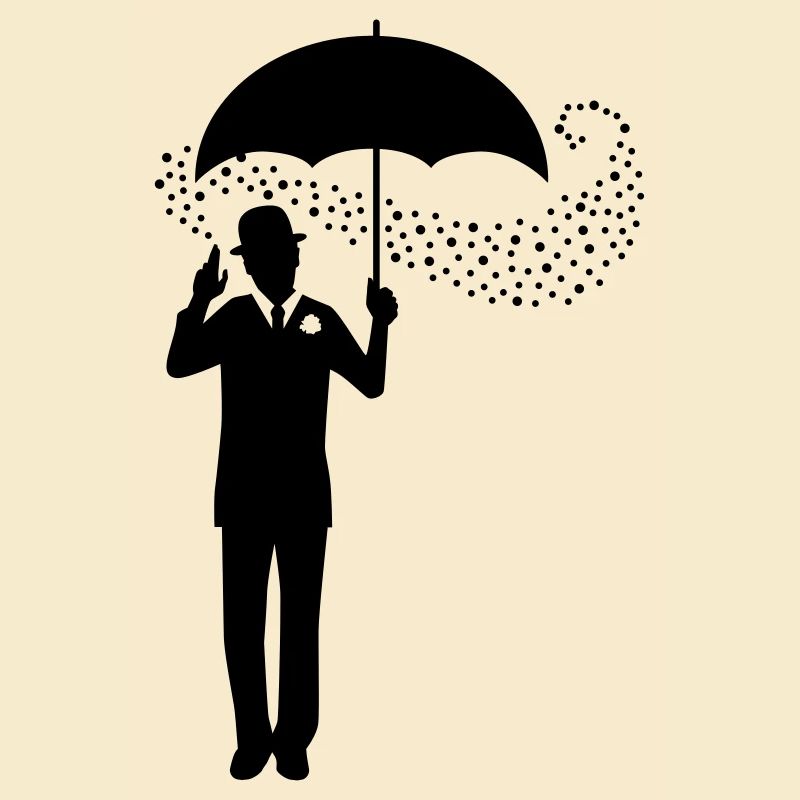 Zauberer - Regenschirm - Melone - Pantomime - 1C