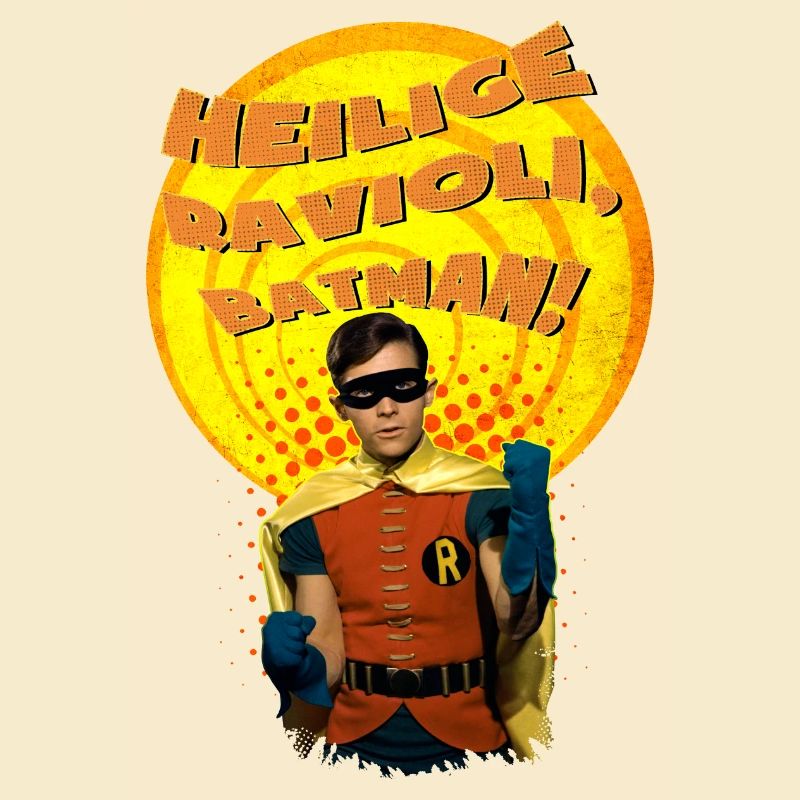 DC Comics Batman Robin Heilige Ravioli Spruch