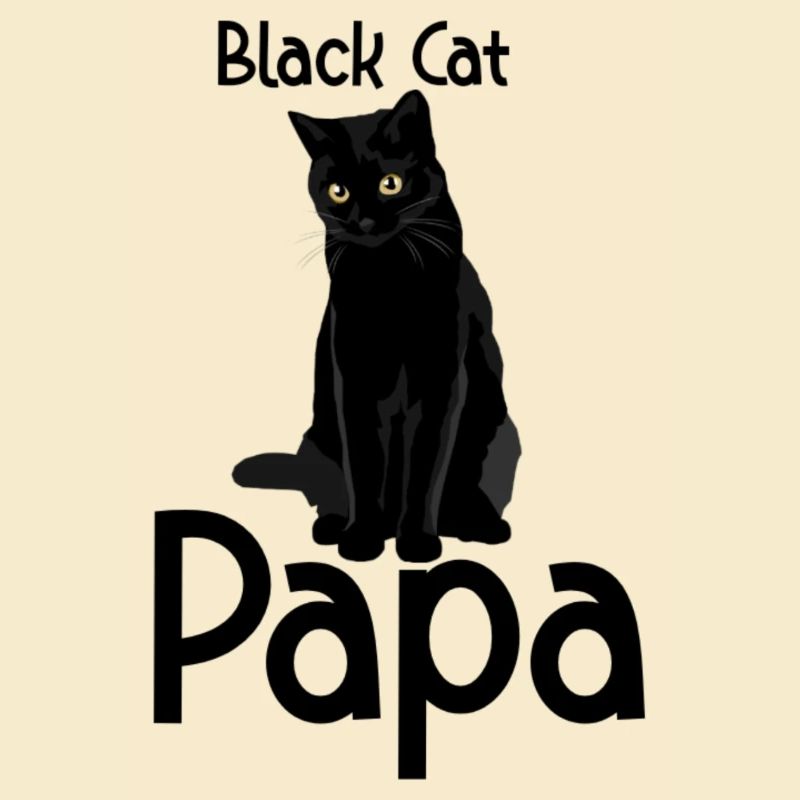 Schwarze Katze Papa