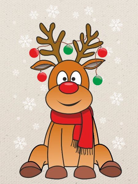 Sitzende Weihnachtsrentiere
