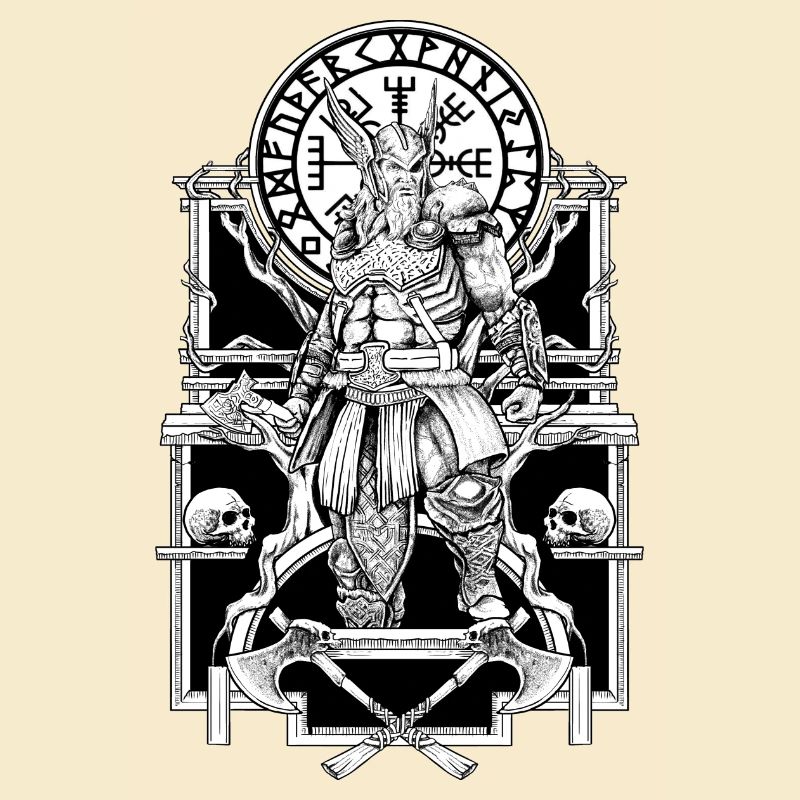 odin, thor, walhalla, valhalla, hammer, axt,