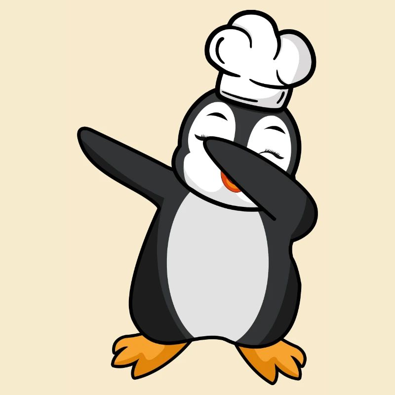 dab dabbing pinguin koch comics geschenk kochen