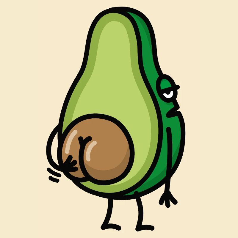 Funny avocado butt scratch ass gift idea
