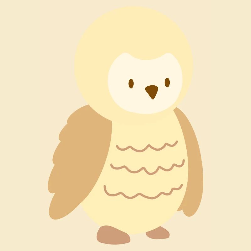 Kleine beige Eule