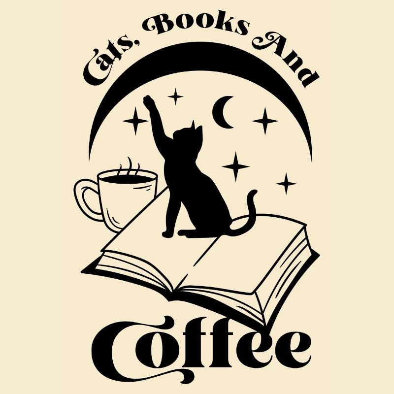 Katze, Buch und Kaffee