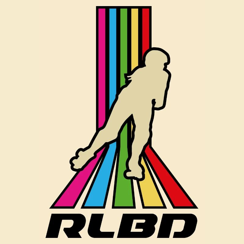 Rollers à rayures arc-en-ciel