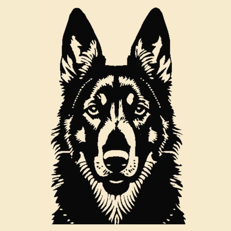Schäferhund Kopf Silhouette