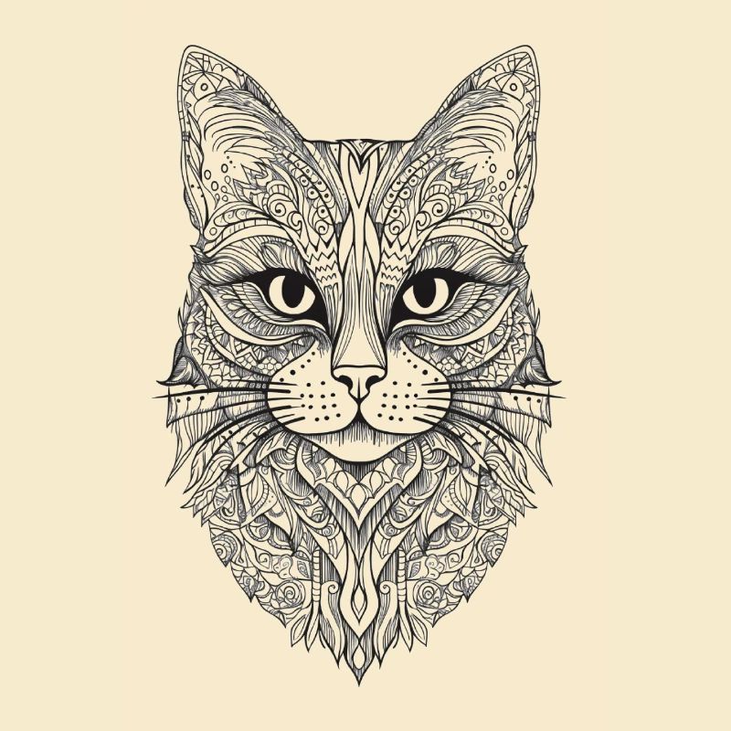 Conception de Mandala de chat
