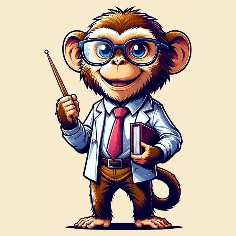 Cute Monkey Teacher