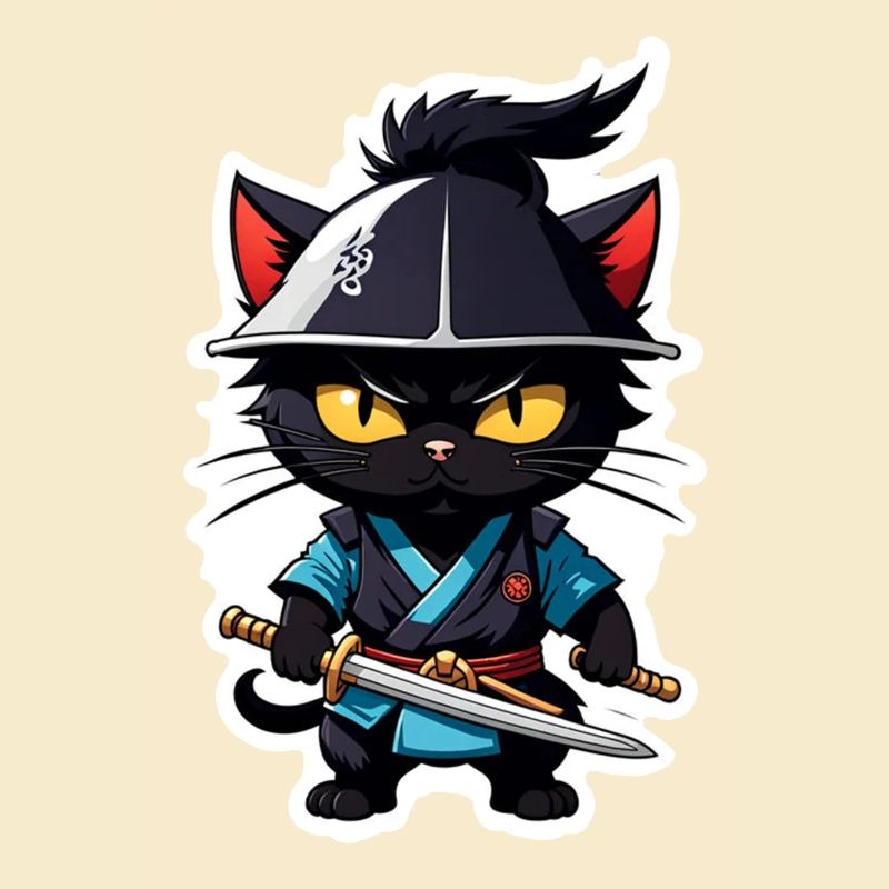 Ninja Katze - Samurai Kätzchen