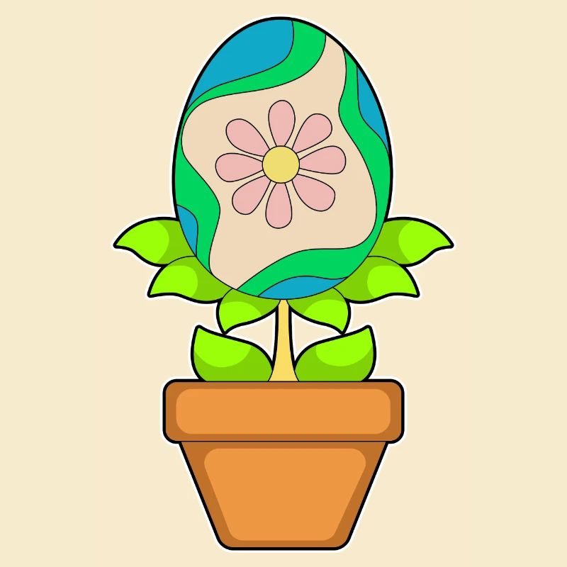 Blume Ostern Osterei