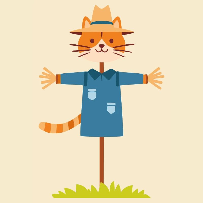 Chat épouvantail