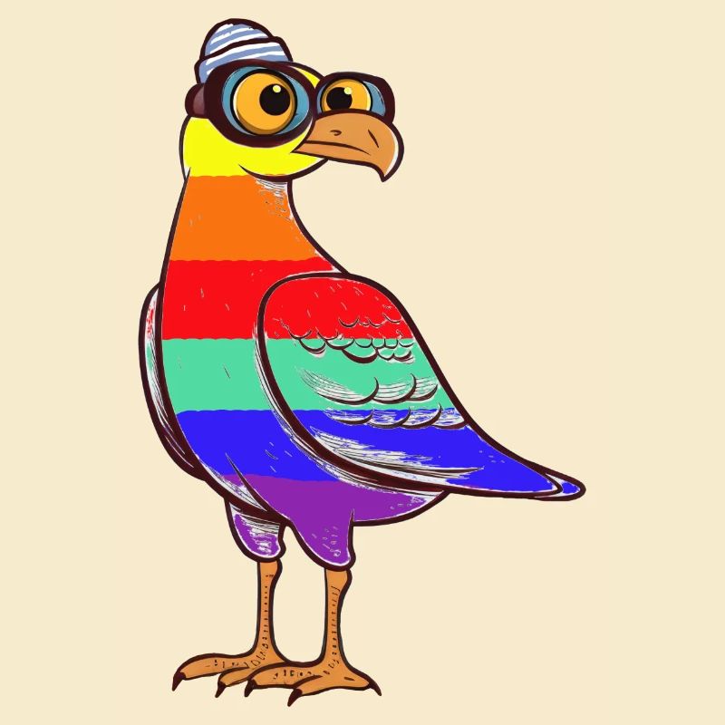 LGBT Rainbow Seagull Seagulls Maritime