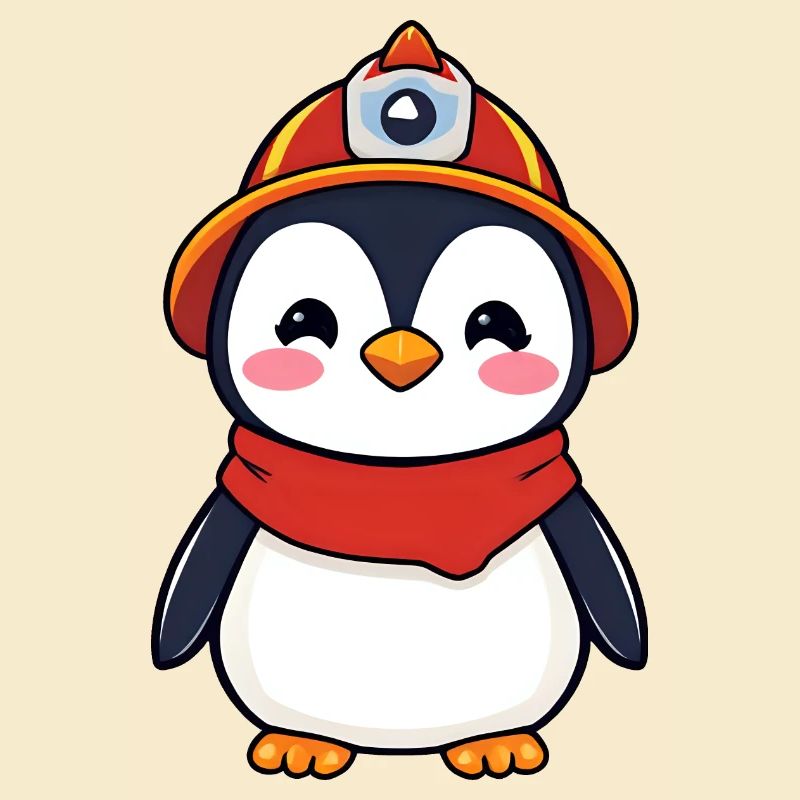 Héros Pingouin Pompier
