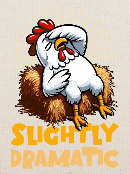 Slightly Dramatic – Huhn auf Heuballen