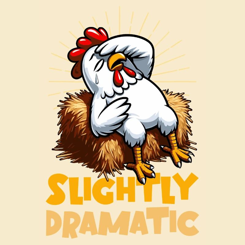 Slightly Dramatic – Chicken on Hay Bale