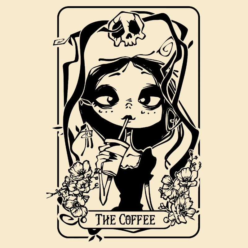 Der Kaffee Lustige Gothic Tarotkarten