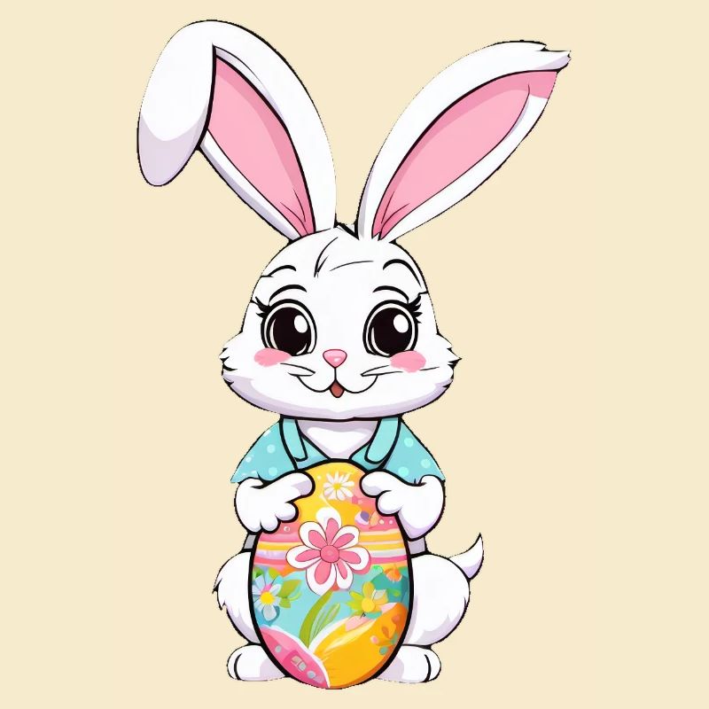 Easter bunny with Easter eggs
