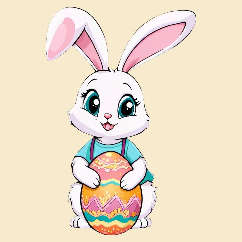 Easter bunny with Easter eggs