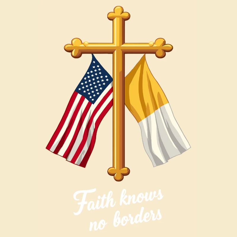 Drapeau américain et du Vatican