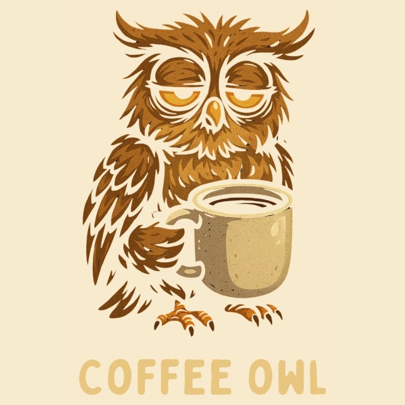 Coffee Owl - Kaffee Eule mit Becher Espresso 