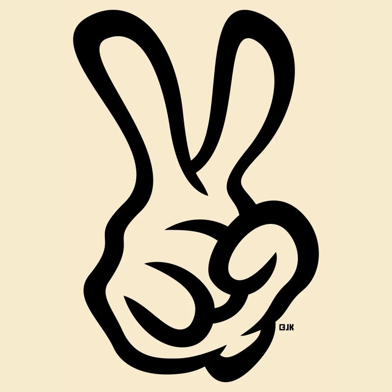 Victory Handzeichen (Rechte Hand / 1C)