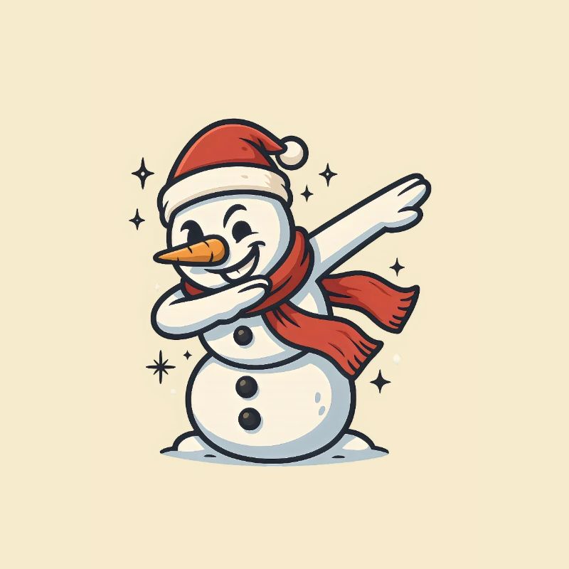 Dabbing Schneemann Dab