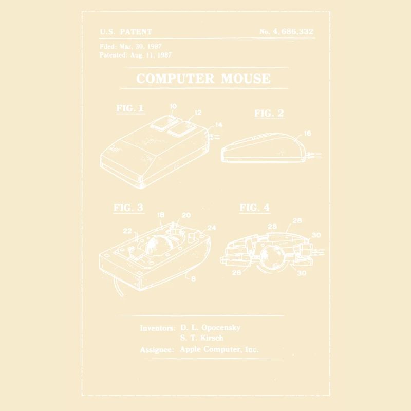 Retro Computer Mouse Blueprint