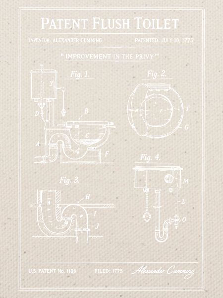 Patent-Spültoiletten-Bauplan