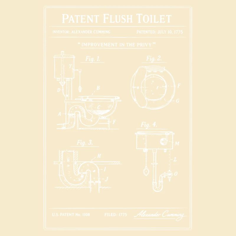 Patent-Spültoiletten-Bauplan