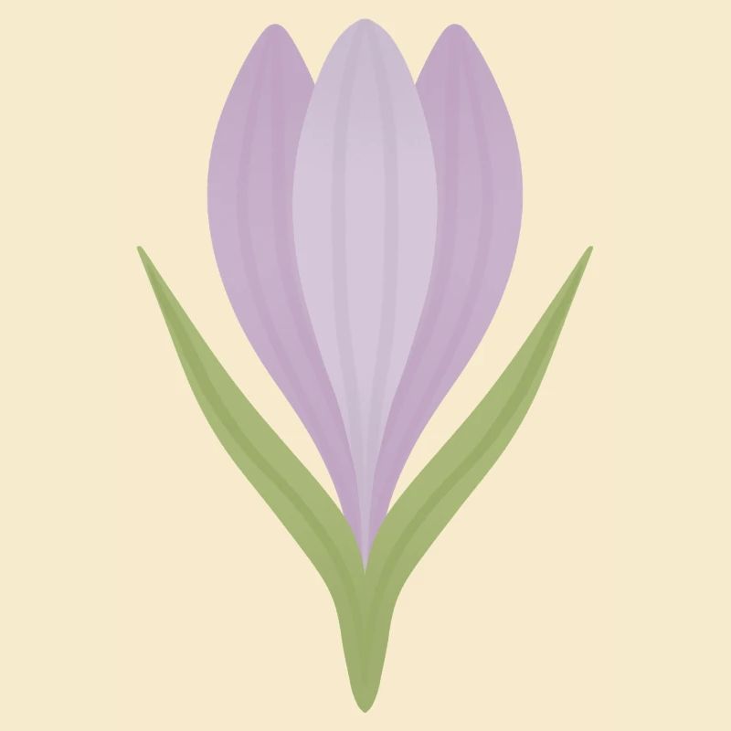 Illustration de la fleur de crocus lilas