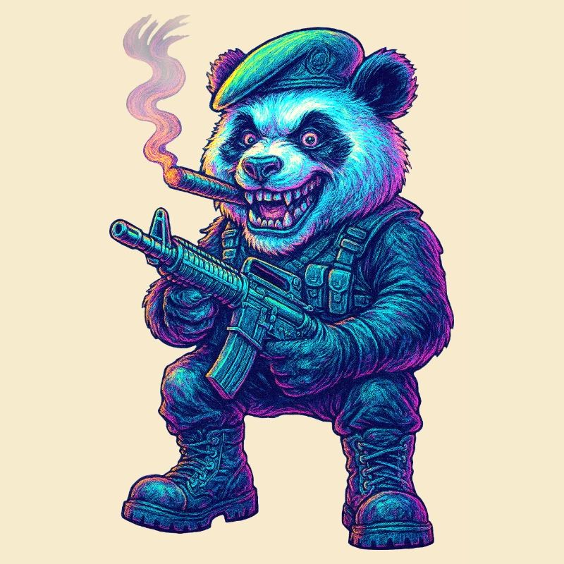 Neon Panda Mercenary 