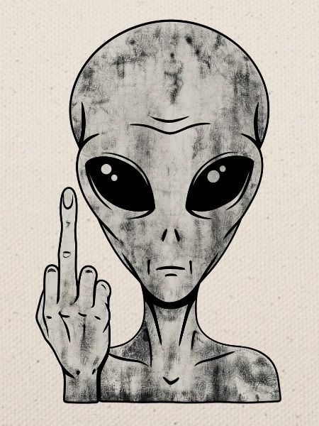 Alien Fuck Off – Mittelfinger