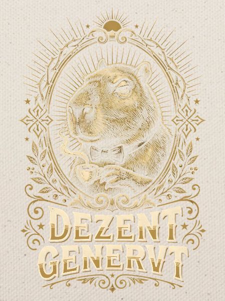 Dezent Genervtes Capybara Mit Kaffee Spruch