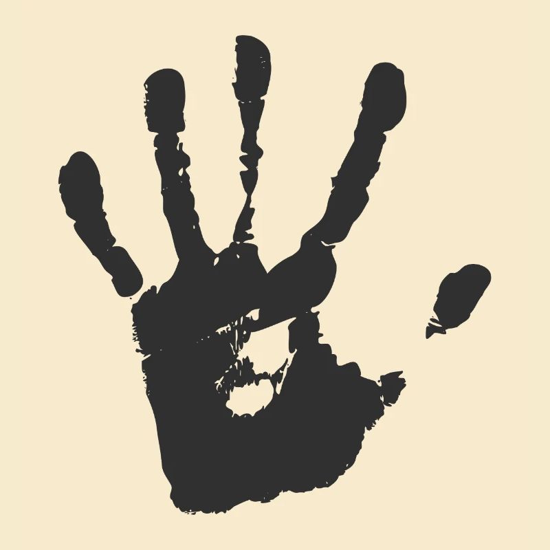 Encre d’impression à la main empreinte de main non interdite ne pas