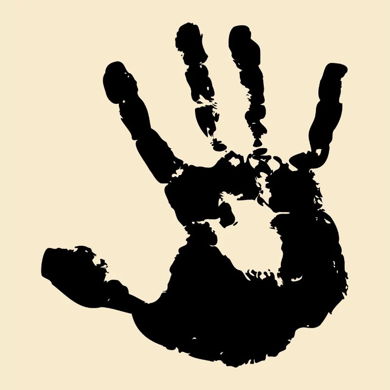 Encre d’impression à la main empreinte de main non interdite ne pas