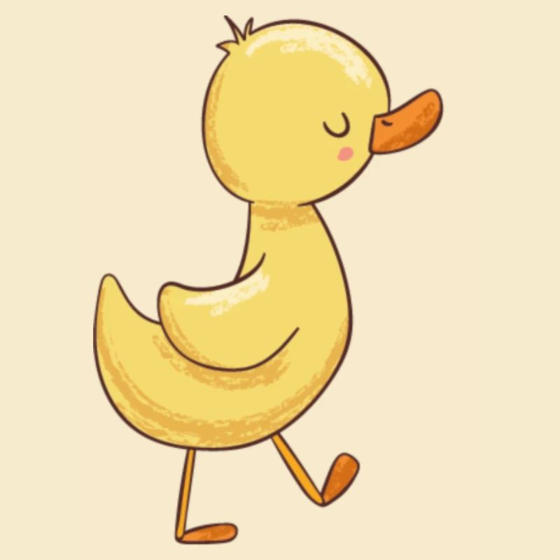 Entchen mit roten Bäkchen