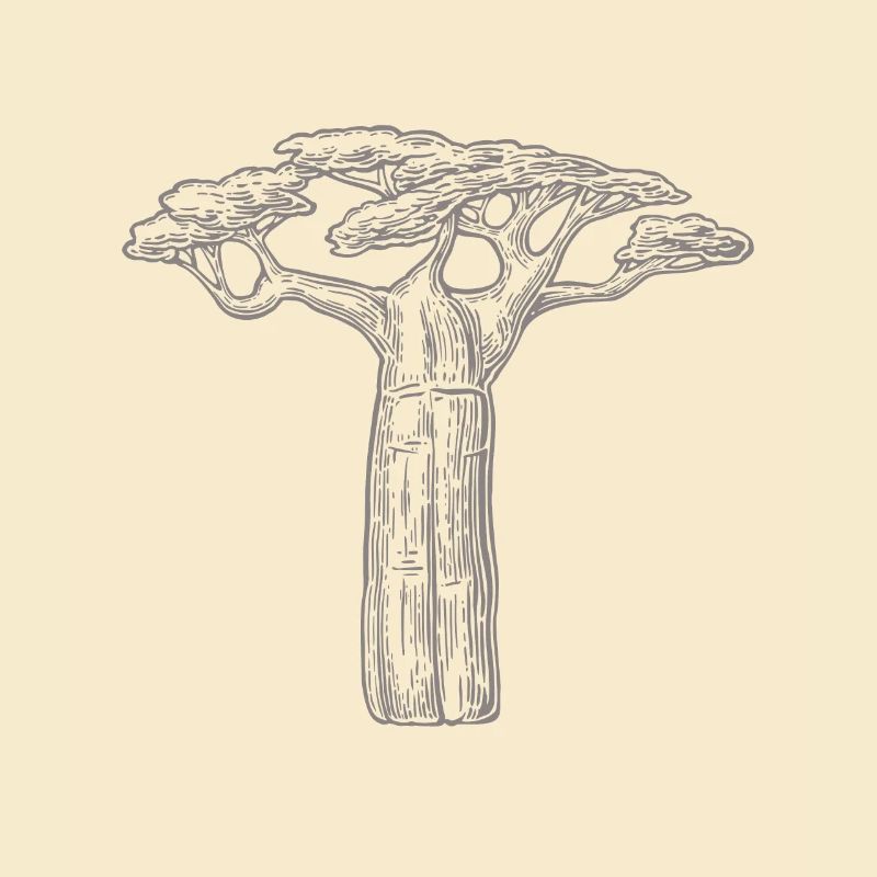 cadeau d'amant d'arbres baobab Afrique Graphique