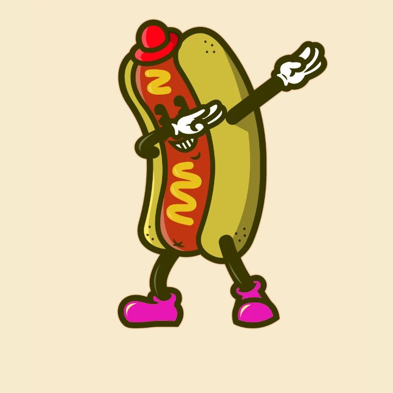 Cool Dabbing Dab Dab Move Hotdog Hot Dog Bratwurst