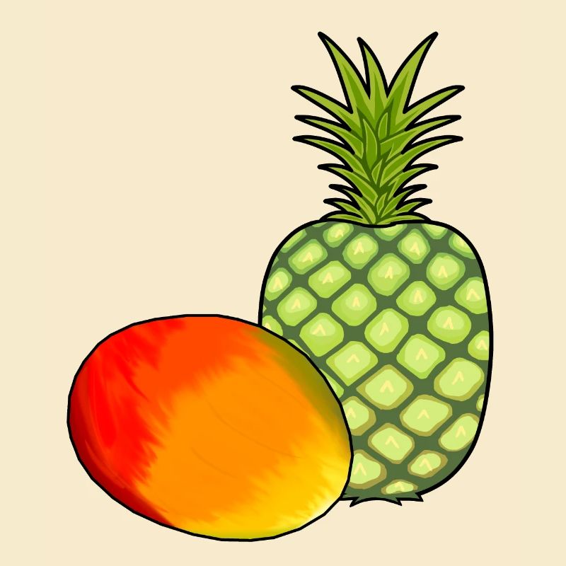 Mango Obst Früchte Ananas Vegetarisch Speise