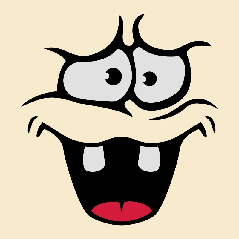 Insecure Anxious Comic Cartoon Face
